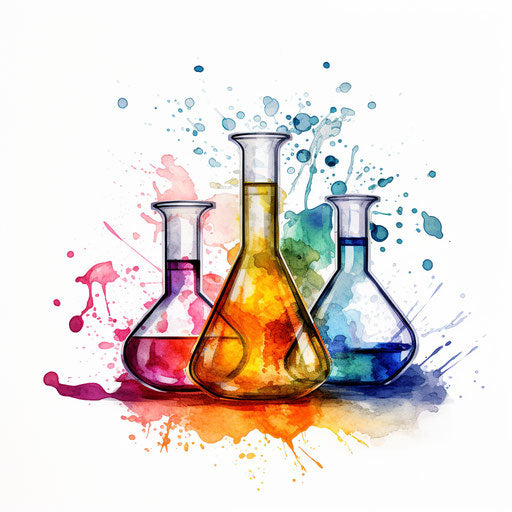 Chemistry Clipart in Impressionistic Art Style Artwork: 4K Vector & PNG