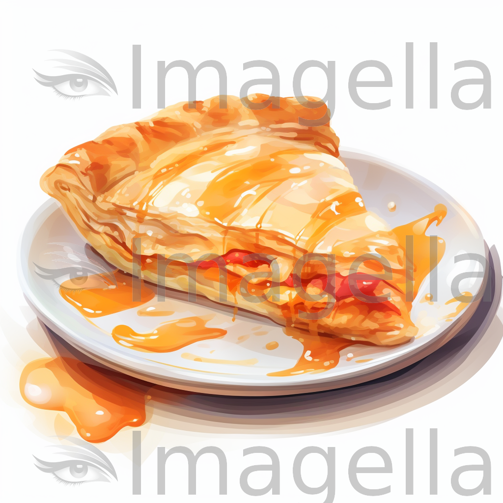 Apple Pie Clipart in Impressionistic Art Style: 4K Vector & SVG