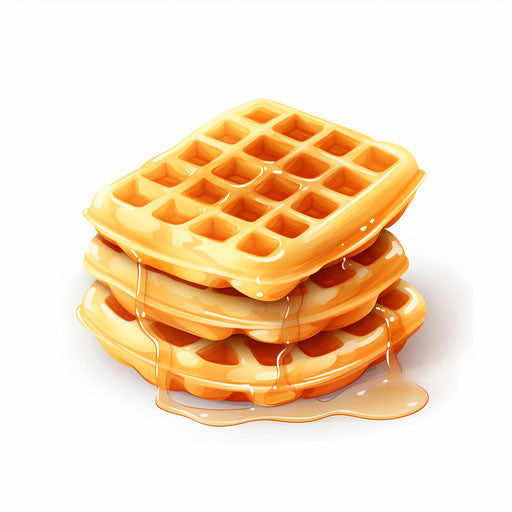 Minimalist Art Styled Waffle Graphics: Vector, 4K