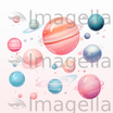 4K Planet Clipart in Pastel Colors Art Style: Vector & SVG