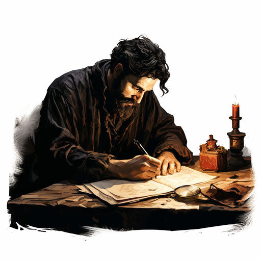 4K & Vector Writing Clipart in Chiaroscuro Art Style