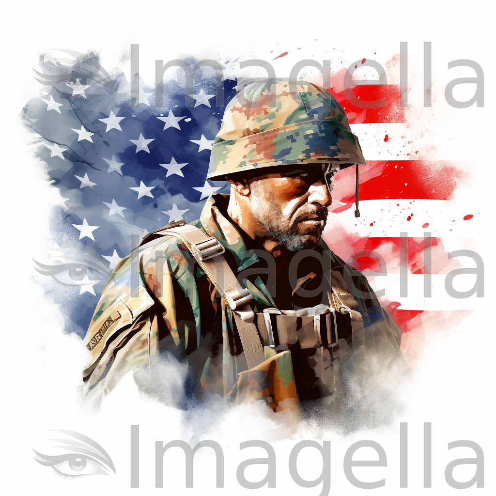 Veterans Day Clipart in Oil Painting Style: 4K Vector & SVG