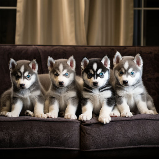 Collective Joy: Pictures Of Huskies Sharing Smiles