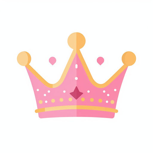 Princess Crown Clipart in Minimalist Art Style: Vector & 4K