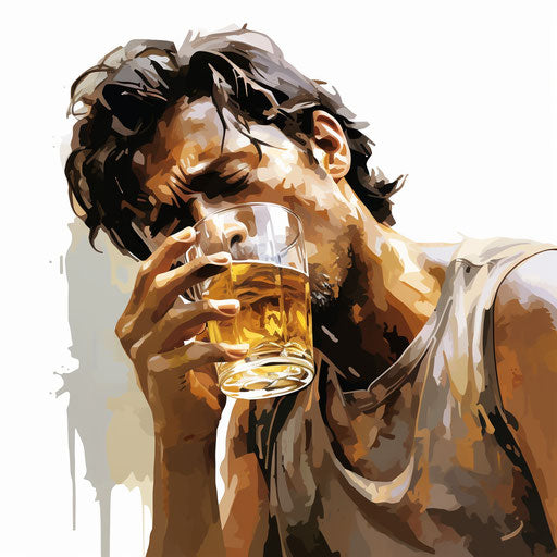 Thirsty Clipart: High-Def Vector in Oil Painting Style & 4K
