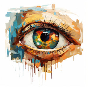 4K Vision Clipart in Oil Painting Style: Vector & SVG