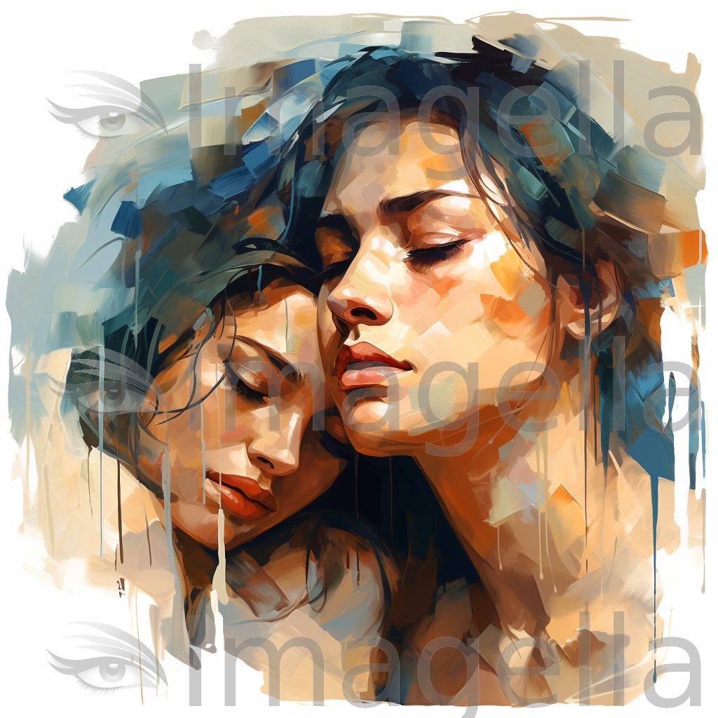 Feelings Clipart in Oil Painting Style: 4K & SVG