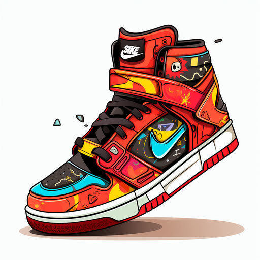 Sneaker Clipart in Chiaroscuro Art Style Art: High-Res 4K & Vector