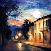 4K Vector Good Night Clipart in Impressionistic Art Style