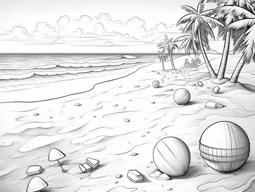 Enjoy Beach Coloring Pages - Creative Leisure Time