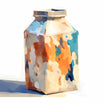4K Vector Milk Carton Clipart in Impressionistic Art Style