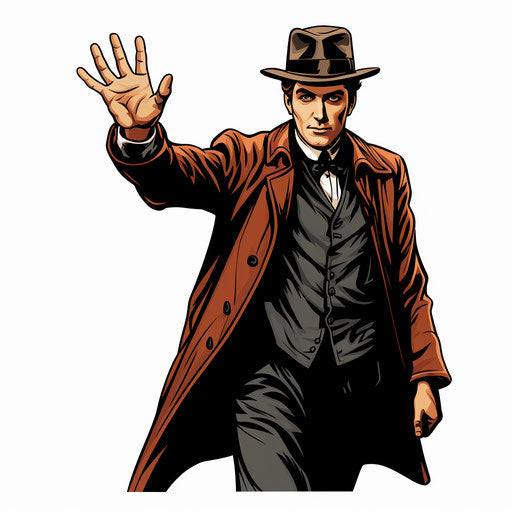 Bye Clipart in Chiaroscuro Art Style Artwork: HD Vector & 4K