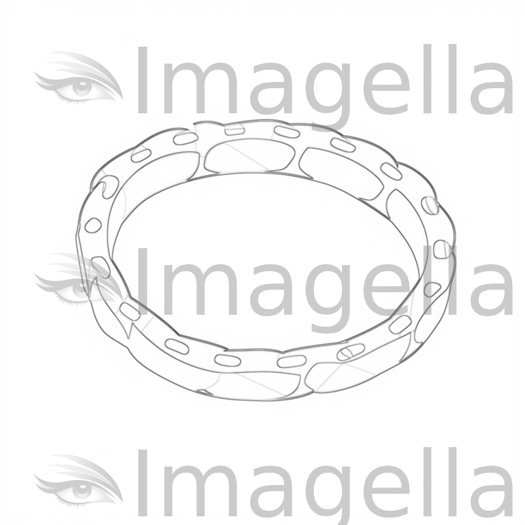 4K Bracelet Clipart in Minimalist Art Style: Vector & SVG