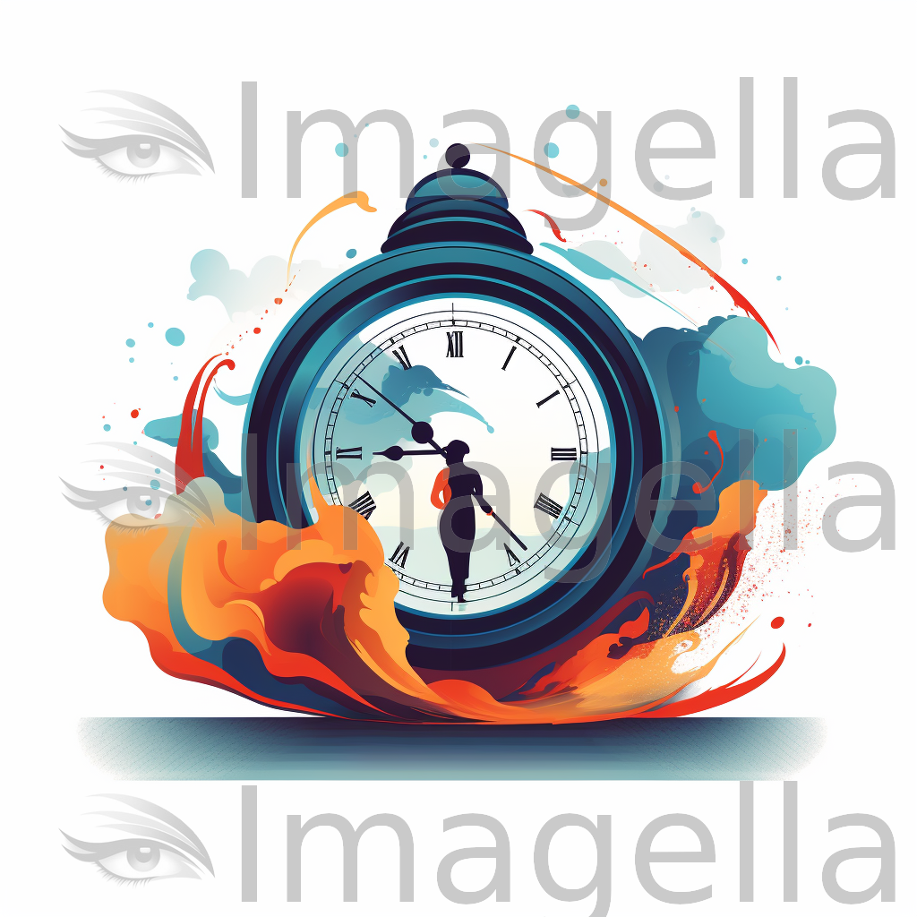 Time Clipart in Minimalist Art Style: 4K Vector & SVG