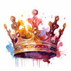 Queen Crown Clipart in Impressionistic Art Style: Vector & 4K