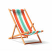 4K Vector Beach Chair Clipart in Minimalist Art Style