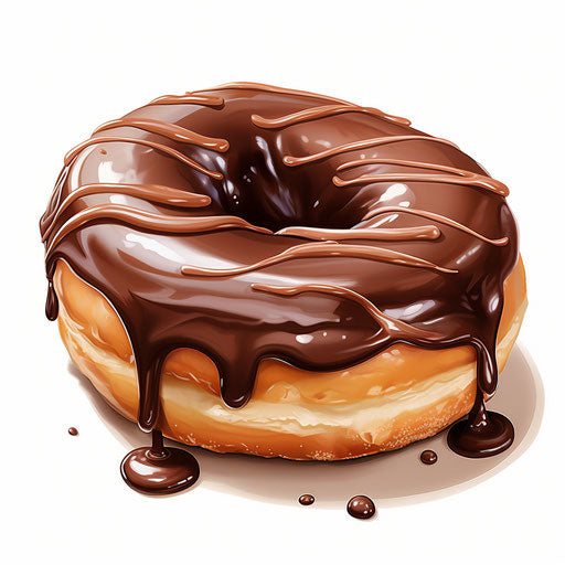 Donut Clipart in Chiaroscuro Art Style: 4K Vector & SVG