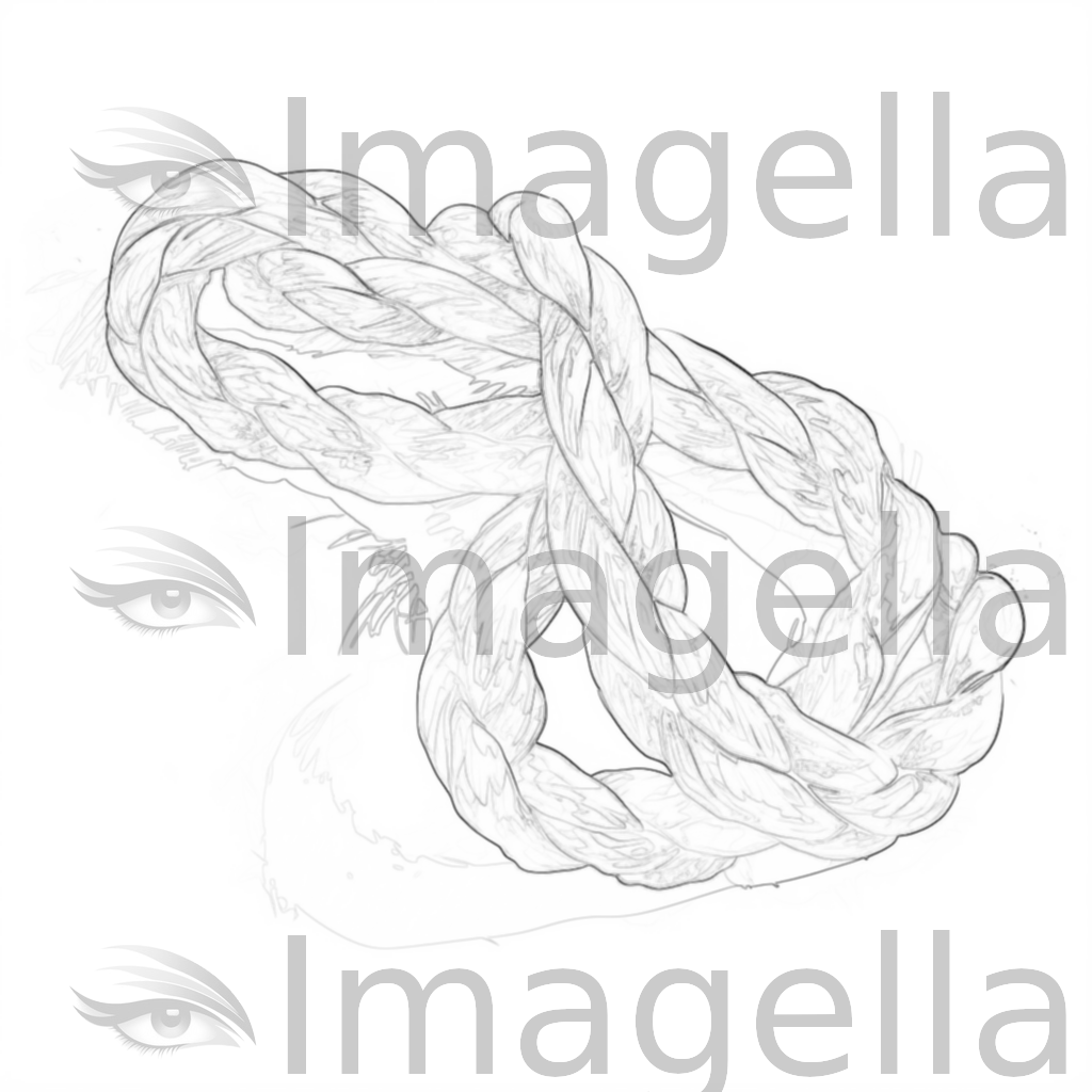 Rope Clipart in Impressionistic Art Style: 4K Vector Clipart