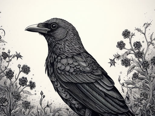 Crow Tattoo - Embrace the Dark Elegance