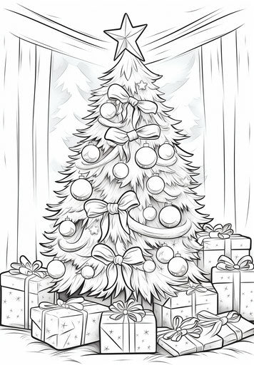 Play & Learn: Christmas Tree Coloring Page Birthday Party Adventure