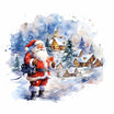 4K Merry Christmas Clipart in Oil Painting Style: Vector & SVG