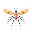 Mosquito Clipart in Minimalist Art Style: 4K & Vector