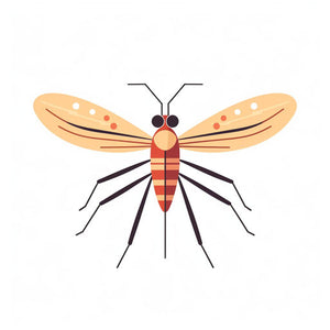 Mosquito Clipart in Minimalist Art Style: 4K & Vector