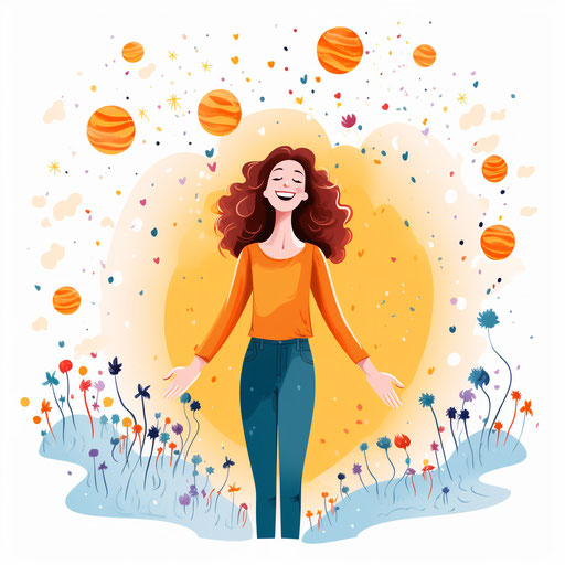 Happiness Clipart in Minimalist Art Style: 4K Vector & SVG