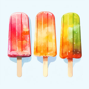 4K Popsicle Clipart in Oil Painting Style: Vector & SVG