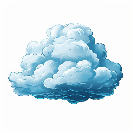 4K Vector Cloud Clipart in Chiaroscuro Art Style