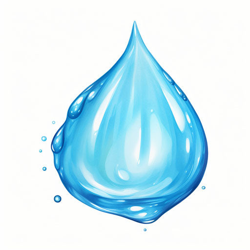Raindrop Clipart in Oil Painting Style: 4K & SVG