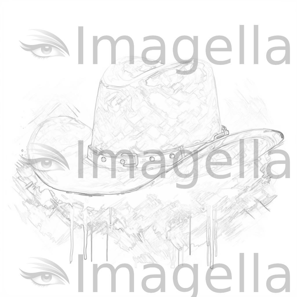 Cowboy Hat Clipart in Impressionistic Art Style: Vector & 4K