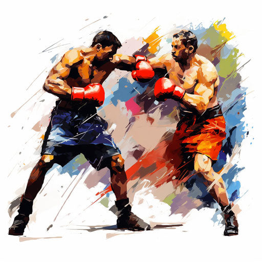 Boxing Clipart in Impressionistic Art Style Artwork: Vector, PNG, 4K