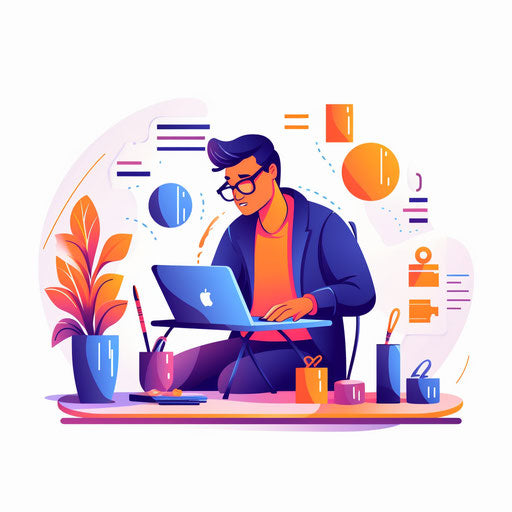 Accounting Clipart in Minimalist Art Style Graphics: High-Res 4K & Vector